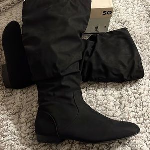 Black boots size 9 SO brand from kohls